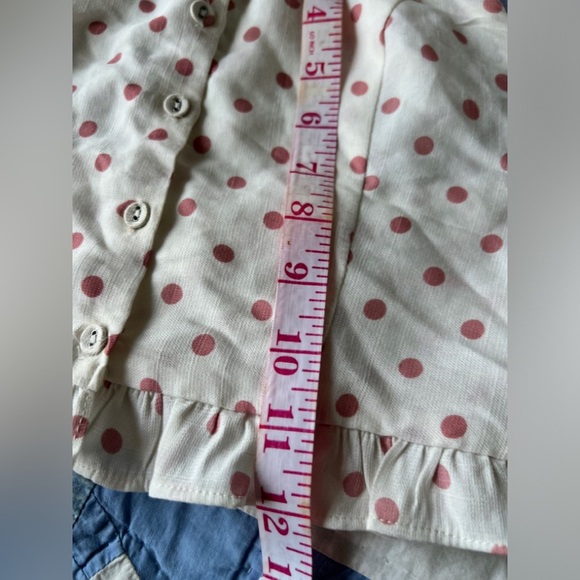 Kimchi Blue Womens Pink White Polka Dot Preppy Button Up Front Halter Top Small - Picture 8 of 8